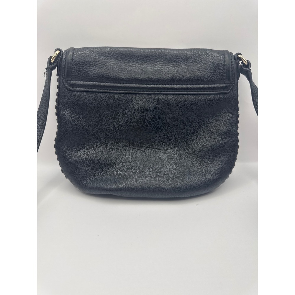 Kate Spade NY Black Leather Saddle Crossbody Bag Adjustable Strap Boho Chic - Picture 3 of 15
